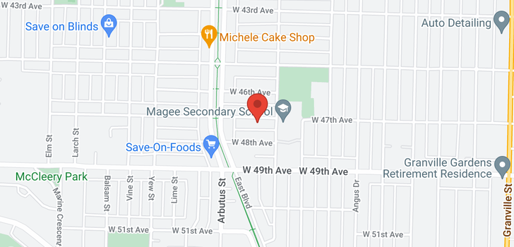 map of 2040 W 47TH AVENUE